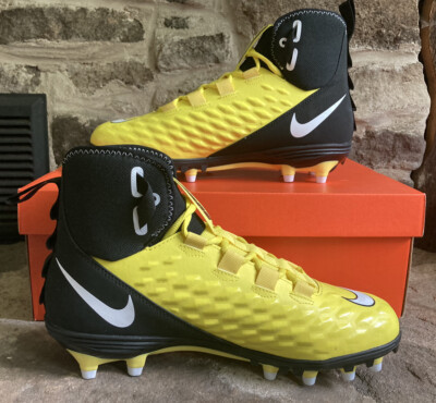 Nike Force Savage Varsity 2 Black Yellow Football Cleats Men Size