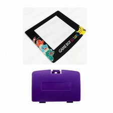 New GRAPE PURPLE Game Boy Color Battery Cover  Pokemon Squirtle Screen GBC