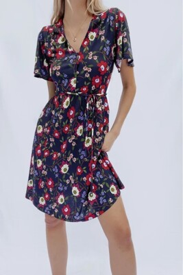 French Connection Meadow Print Jersey Dress - Size 8 RRP: £65