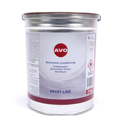 AVO Rostschutz Grundierung Metallgrundierung Zinkphosphat rotbraun 3Kg A022130