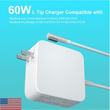 60W AC Adapter L-Tip Connector for MacBook Air 13'' Charger Before Mid 2012