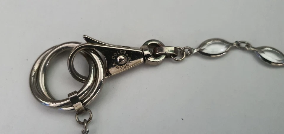 Dolce & Gabbana D&G Acero Inoxidable Auténtico Vintage Grueso Collar Usado Foto 3 de 4