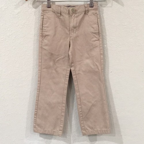 Cherokee Boys Sz 5 Tan Khaki Chino Pants Adjustable 100% Cotton