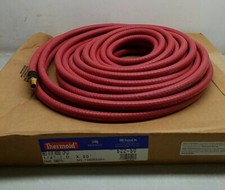 522-50 Thermoid Red Air Hose Coupled 1/4" I.D X 50' Length Made In USA
