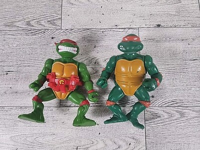 TMNT 1988 Mirage Studios Playmates Michelangelo & Raphael 4'' Figure Toys Vintage