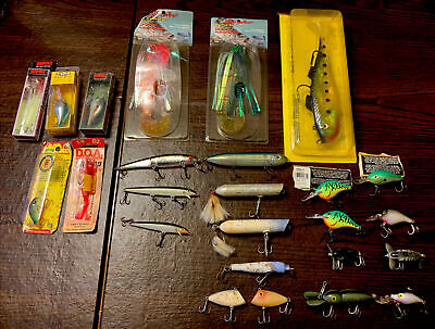 LOT of 25 Fishing Lures- Rapala,Storm,Panther Martin,D.O.A.,Strike  King,etc.! 