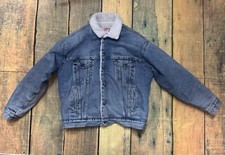 Levi Sherpa Jean Jacket San Francisco Large USA Made 80's Trucker Vintage Levi's