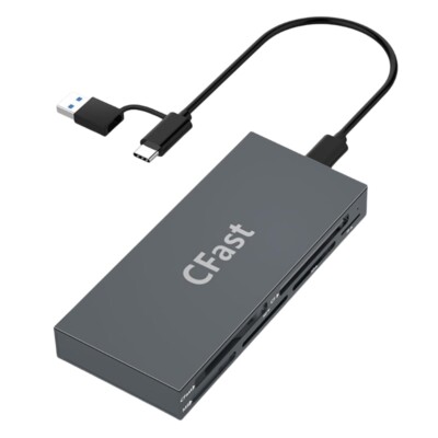 Fast Speed Camera Card Reader 6 in 1 for Cfast MS Card Reading Metal
