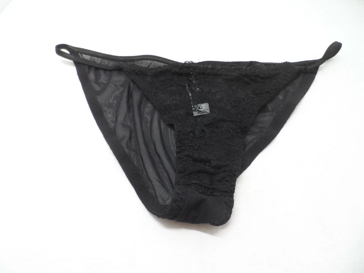 Adore Me Women's See Through Mesh Risque Panty 62844 Black Size Medium