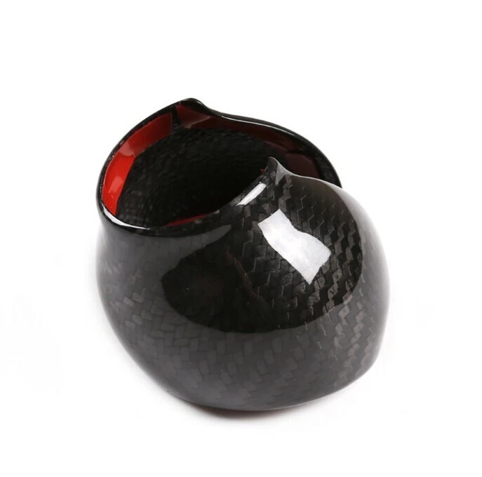 Cubierta de perilla de cambio de marchas de fibra de carbono real apta para Audi A3 S3 2010-2013 Foto 3 de 4