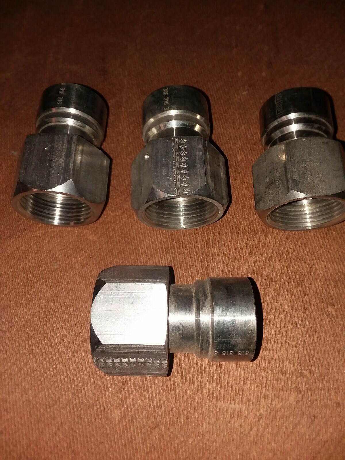 SSP 316 SS 16 female JIC socket weld tube fitting lot of 4 eBay