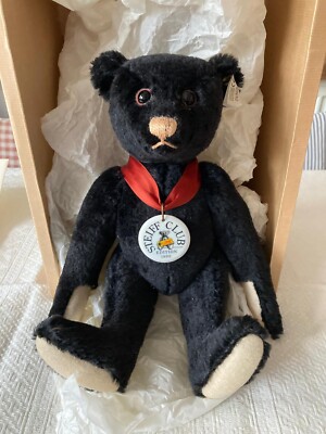 Steiff Club Teddy Bär 420160 Clubbär 1999 2000 Replica schwarz