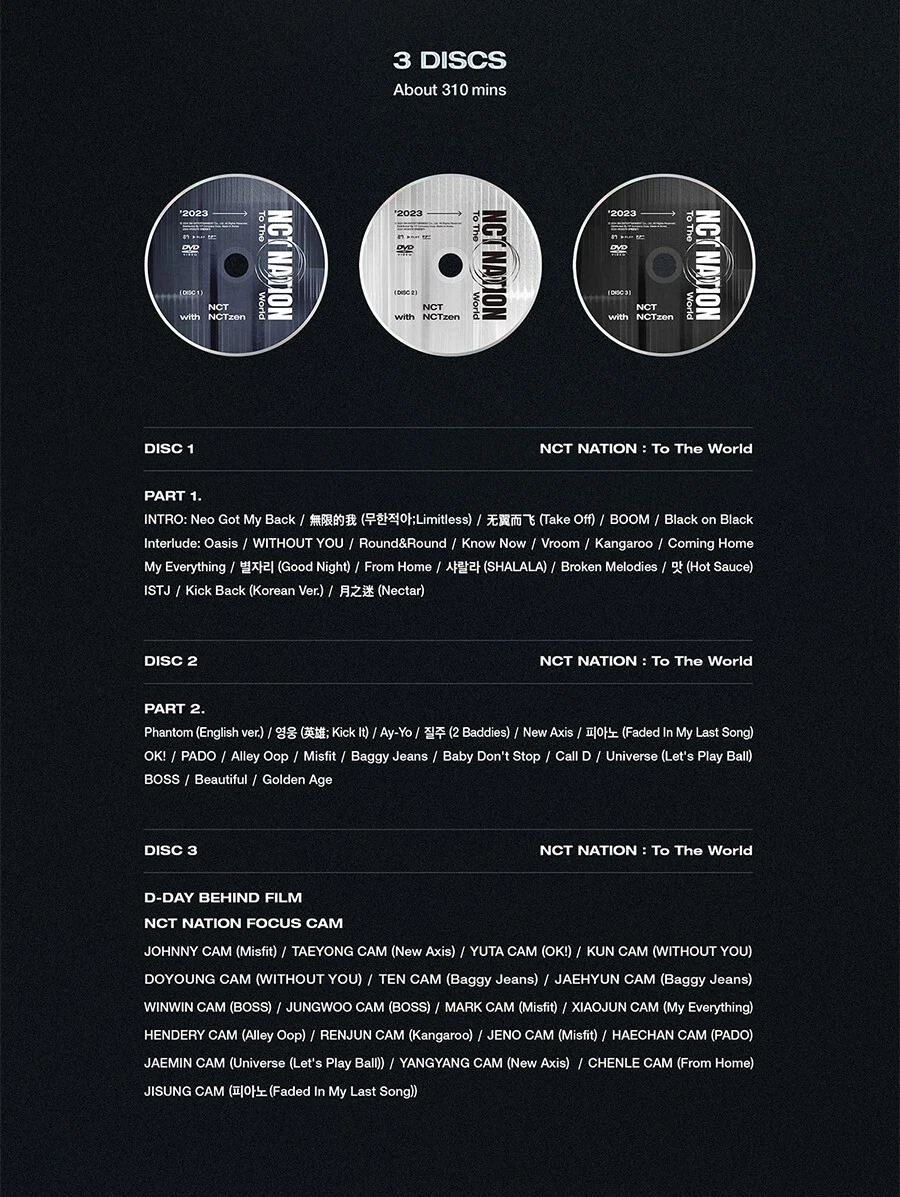 NCT 2023 CONCERT NATION:TO THE WORLD IN INCHEON DVD/Book+ NCT 2023 CONCERT NATION:TO THE WORLD IN INCHEON DVD/Book+