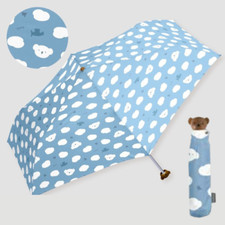 Miffy Folding Umbrella Face Handle Blue Contrail Boris Cloud Kawaii Japan New