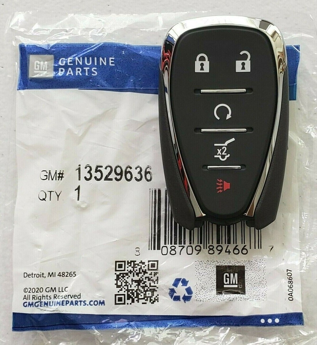 2018-2021 Chevrolet Keyless Remote Entry Key Fob Transmitter