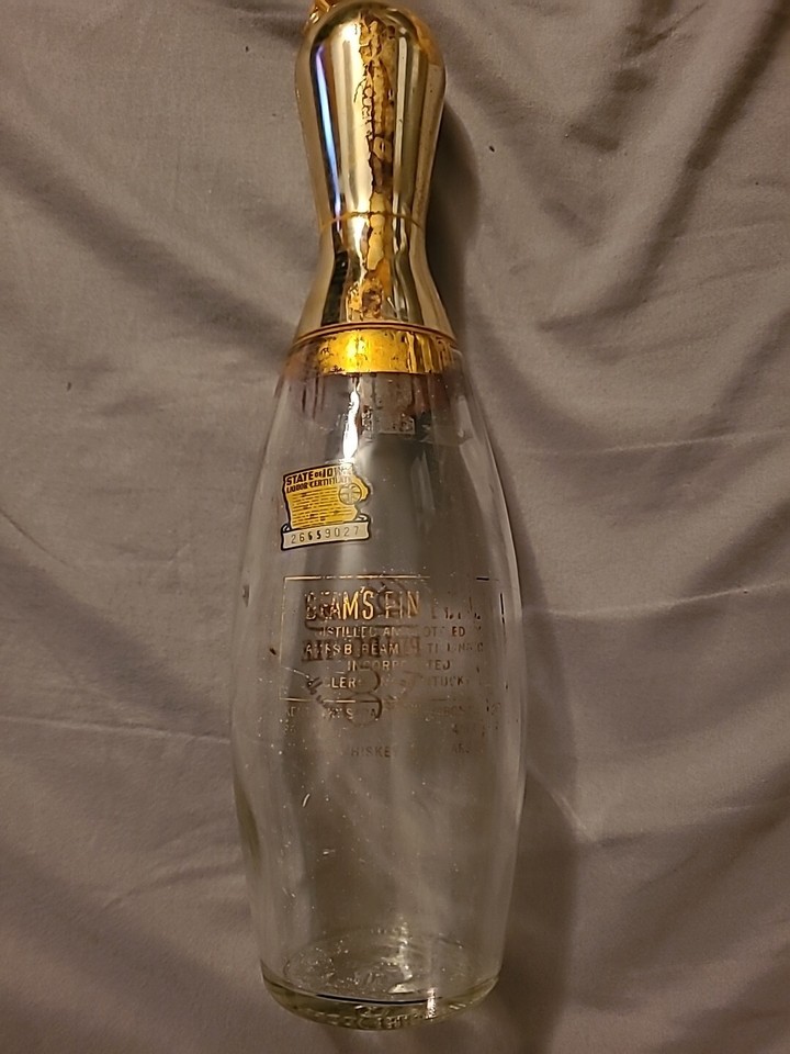 Vintage Jim Beam Pin Bottle Bowling Pin Glass Decanter eBay