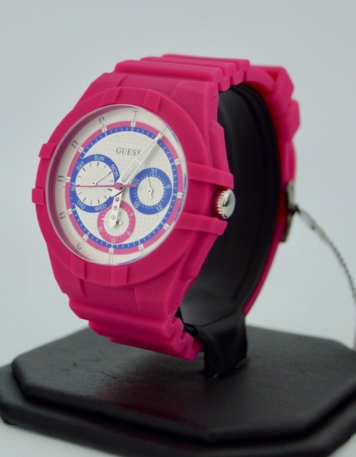 pink guess watch