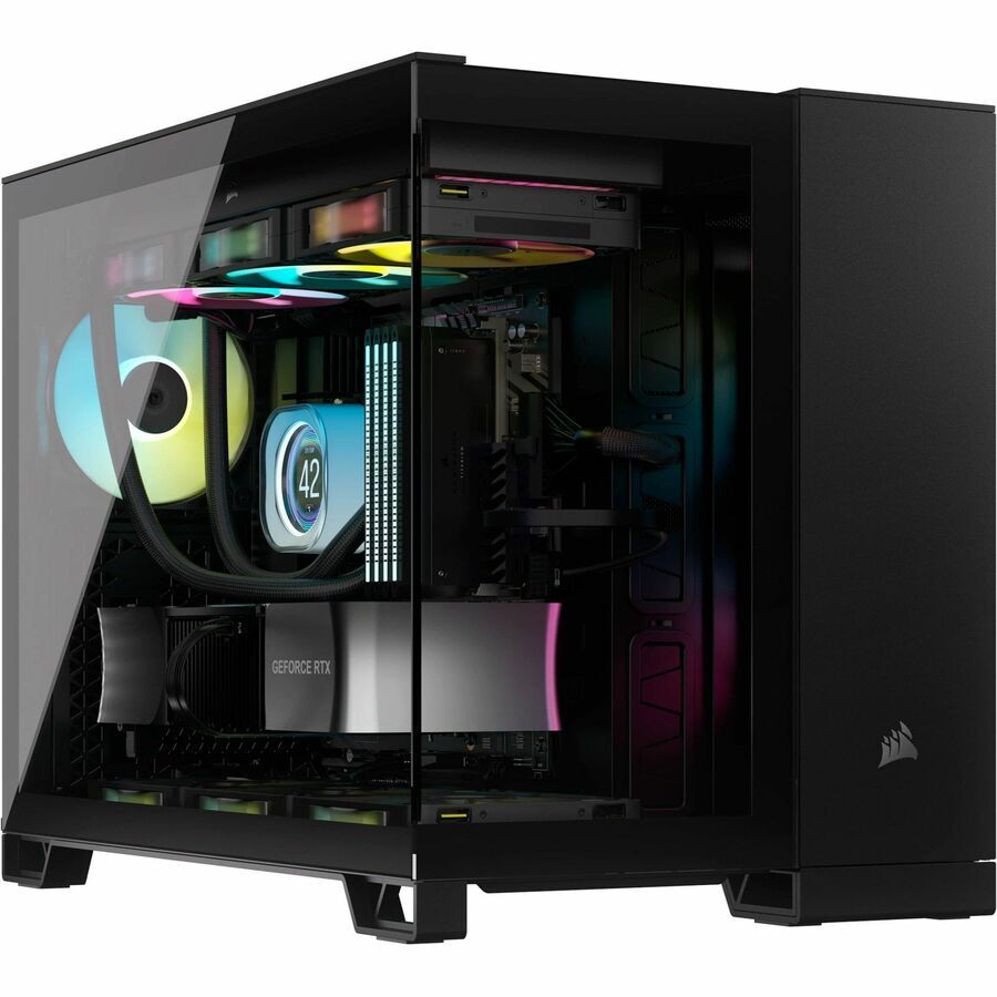 Двухкамерный корпус для ПК Corsair iCUE LINK 2500X RGB Micro ATX черный CC9011267WW 43190₽