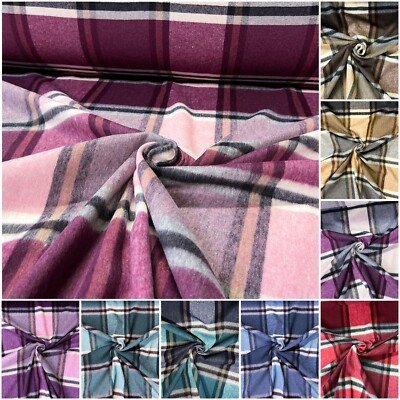 Wollstoff Mantelstoff Meterware Karo Leichter Mantelstoff Karo