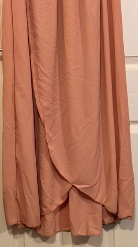 boohoo pink shirred off shoulder maxi dress with wrap over plus size 28 bnwt - Picture 8 of 9