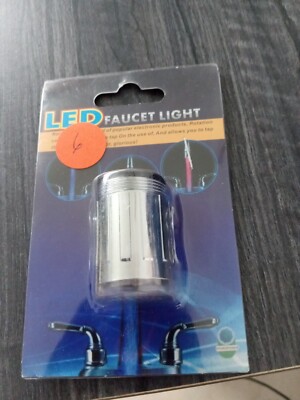 NEW LED Water Faucet Light Auto Multi Color Changing Stream Kitchen Bathroom