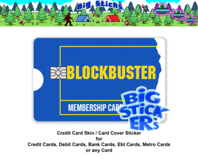 Membership Blockbuster Credit Card Skin SMART Sticker Wrap, Card Skin Decal