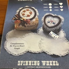 COUNTRY KEEPER BE TRUE IN HEART CROSS STITCH By SPINNING WHEEL Heart 12501