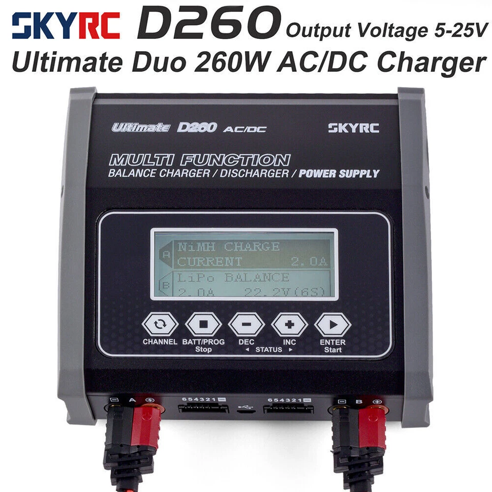 SKYRC D260 Lipo Battery Balance Charger Discharger AC/DC 1S-6S NiMH/NiCd/LiFe - Image 2 of 4