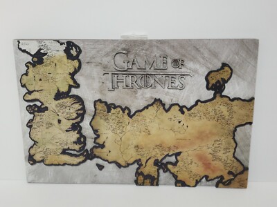 Game of Thrones World Map Westeros Essos Kingdoms HBO TV Show Sign 18x12  Inch