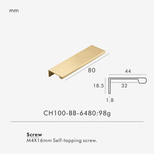 Solid Brass Cabinet Drawer Cabinet Door Handle Comfortable Rounded Edge Lip Pull