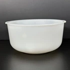 Vintage GLASBAKE Mixmaster Sunbeam 19CJ Large White Milk Glass Mixer Mixing Bowl
