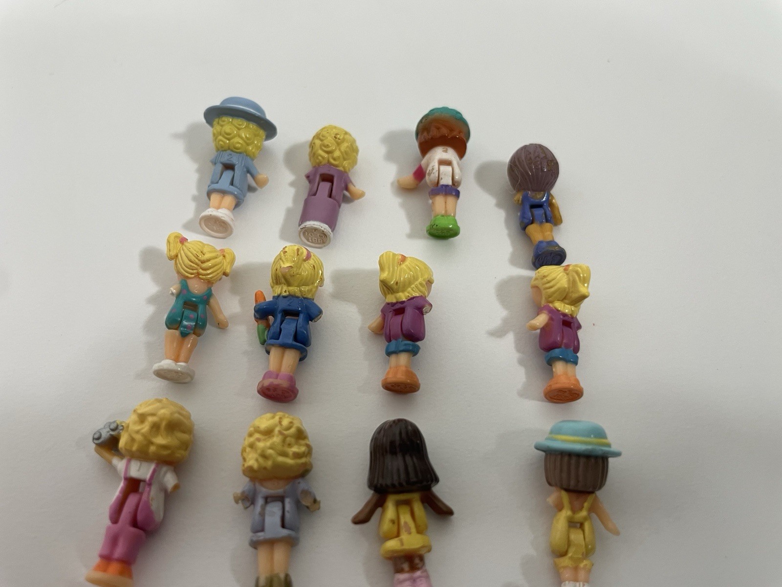 DAMAGED Vtg Polly Pocket Figure Lot Bluebird Girl Dolls Mini 1980s 1990s Compact