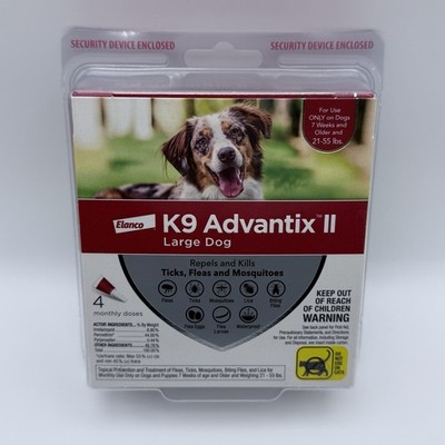 Bayer K9 Advantix II Spot-On Treatment for Dogs Large Dog 21-55lb 4 Dosage 3991