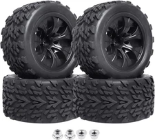 12Mm Hex 1/10 RC Truck Wheels Tires for Traxxas Rustler 2Wd 4X4 VXL Redcat 4pcs