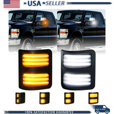 Led Side Mirror Switchback Marker Running Turn Signal Lights White Amber Drl Pa