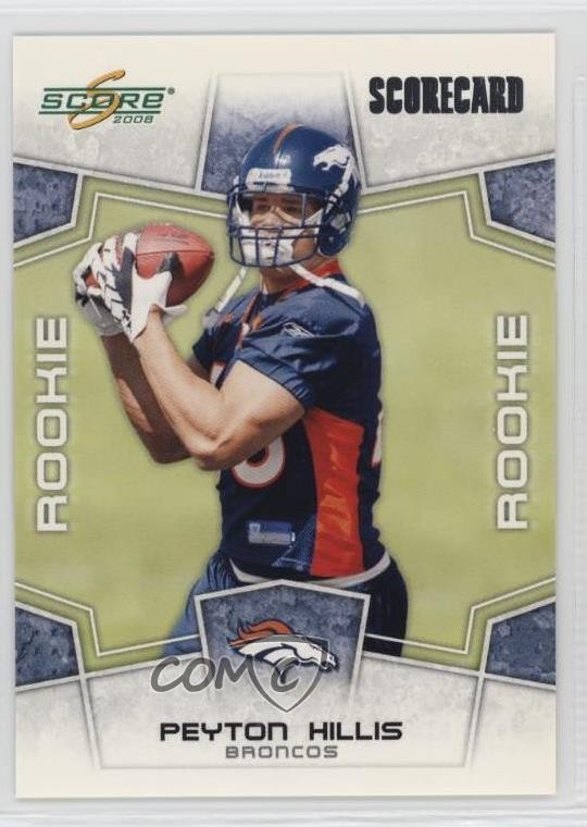 2008 Score Rookie Scorecard 222/649 Peyton Hillis #425 Rookie RC 0q3