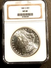 1881-S, NGC MS64, Morgan Silver Dollar, Brillant Luster