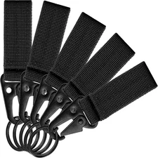 Tactic Duty Belt Keeper with Key Holder Ring Metal Key Clip Military Molle Hook