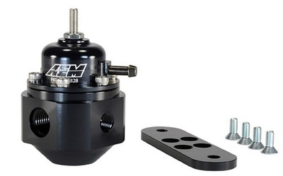 AEM ELECTRONICS 25-302BK Universal Adjustable Fuel Pressure Regulator Black