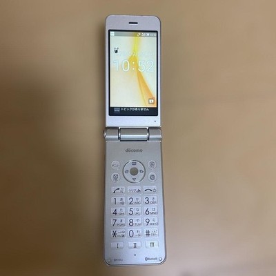 Sharp docomo SH-01J Gold Aquos Keitai Flip Phone SIM Unlocked Tested Japan