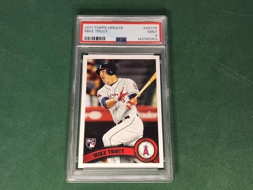 2011 Topps Update MIKE TROUT Rookie Card #US175 Graded PSA 9 MINT RARE!! RC