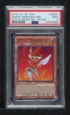 Lemon Magician Girl 1st Ed. YuGiOh The Dark Side of Dimensions Movie Pack PSA 9