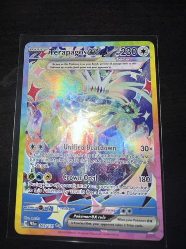 POKEMON Prismatic Evolutions TERAPAGOS EX SIR Special Illustration Card 169/131