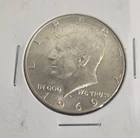Kennedy Half Dollar 1969 50C Silver 0.4 Business Strike Philadelphia KM#203
