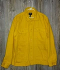 Mens Forever 21 Bright Yellow Denim Jean Jacket Shacket Size XL Chore Work