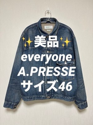 everyone A.PRESSE Denim Jacket Size 46 Selvedge Indigo