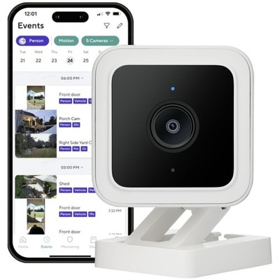 Smart Indoor/Outdoor Security Camera - Wyze V3 with Alexa & Google Compatibility