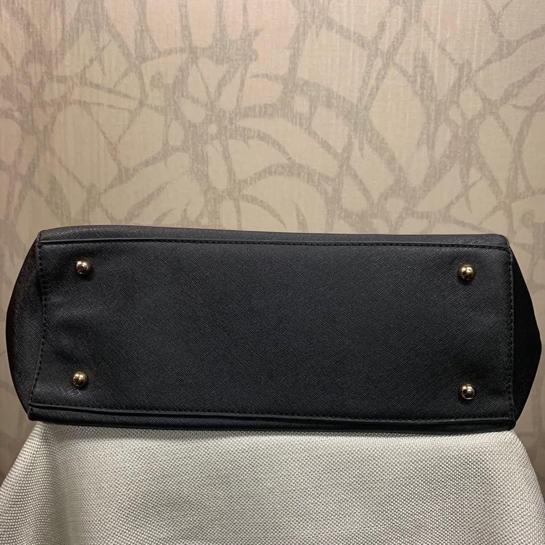 Tory Burch Tote Bag Shoulder Bag Leather Black Logo Women's From Japan thumbnail 17