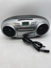 INSIGNIA NS-BBBT20 Portable CD Boombox AM/FM Radio Bluetooth Silver 3 