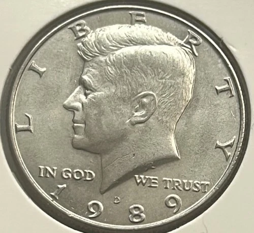 *1989 D 50C Kennedy Half Dollar. **Free Shipping**